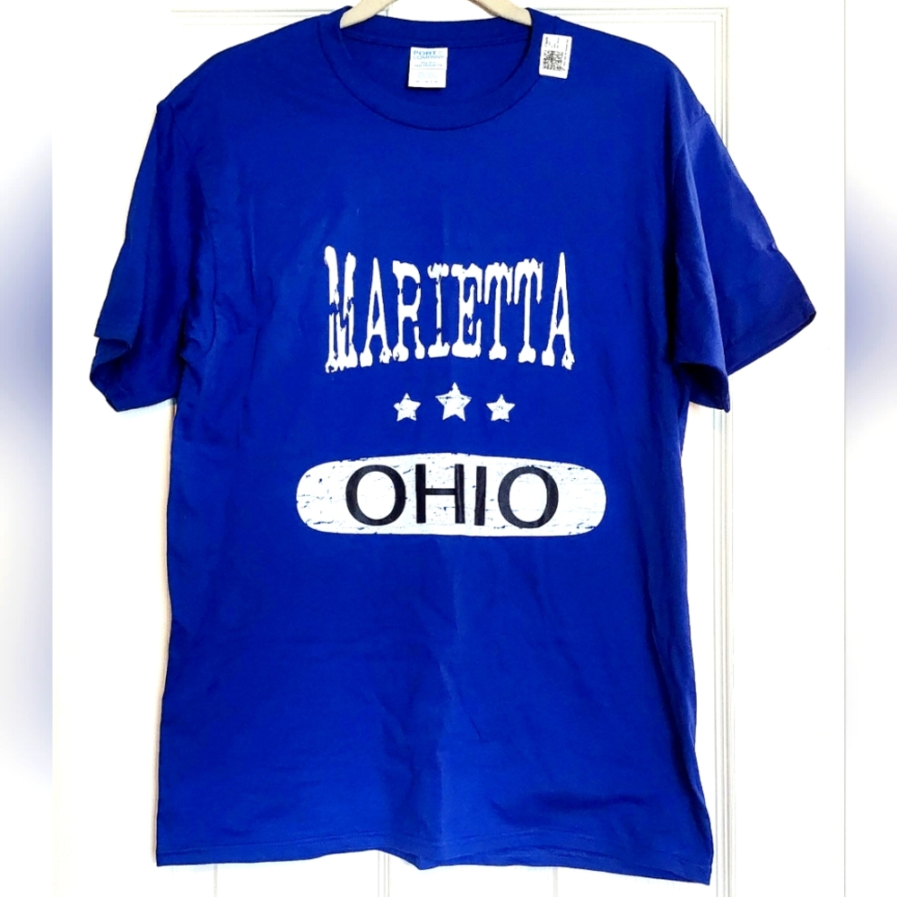 Royal Blue and White Marietta T-shirt